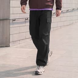 Semir Men Pants Loose Straight Outdoor Cargo Knee Pleat Drawstring Waist Utility Casual Autumn Trousers Daily Wear 2026