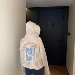 Matin Kim Graffiti Print Zip Hoodie Drop Shoulder Korean Streetwear Oversize