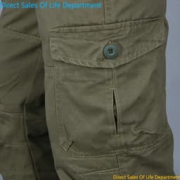 2026 New Winter Autumn Men Cargo Pants Cotton Straight Slacks Multi Pockets Casual Tactical Work Trousers