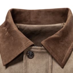 AIOPESON Men Vintage Business Jacket Faux Suede Zip Up Lapel Collar Pockets Ribbed Cuffs Color Block Slim Fit Spring Autumn Coat