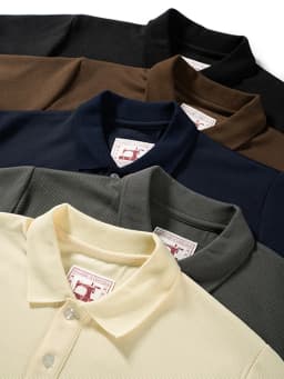 Men's Classic Cotton Polo Shirt Short Sleeve Casual Solid Color Lapel Tee Summer Breathable Slim Fit Tops