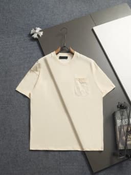 Men's Beach Print Pure Cotton T-Shirt Sporty and Casual Women's T-Shirt