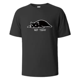 Not Today Funny Printed T-shirts For Men 100% Cotton Summer Breathable Comfortable Tops Short-Sleeved O-neck Basic Men Clothing