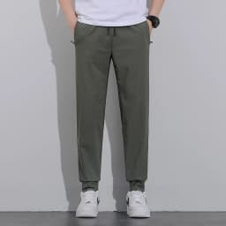 Breathable Men's Casual Pants Quick Dry Straight Elastic Waist Jogger Sweatpants Korean Classic Sport Trousers Plus Size 8XL 9XL