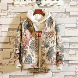 Embroidered Jacket 2026 New Fashion Stand Collar Jacket Boutique plus Size Men's Hip Hop casual Men's Jacket 5X Bohemian style