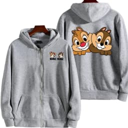 Chip 'n' dale Anime Spring and Autumn Men's New Zipper Hoodie Women's Pullover Couple Outdoor Sports Top Free Shipping