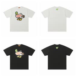HUMAN MADE 2026 New Japanese Bamboo Cotton Summer Short Sleeved T-shirt with Animal Print