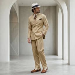 Linen Double Breasted Wedding Suits for Men Two Pieces Wide Peak Lapel Slim Fit Groom Tuxedo for Prom Banquets Formal Parties