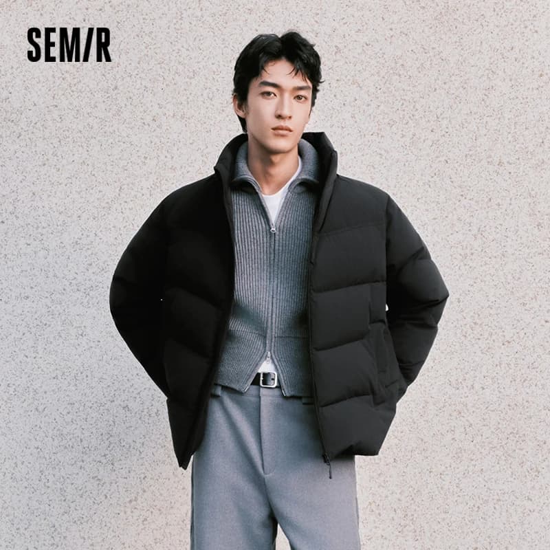 Semir Unisex Puffer High Loft Down Stand Collar Warm Fit Waterproof Windproof Stain Resistant 2026 Couple Style Outerwear