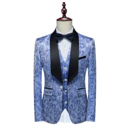 Men's Evening Dress Bridegroom Suit British Wedding Business Casual Fashion Three-piece Set with Vest And Trousers Sizes M-6XL