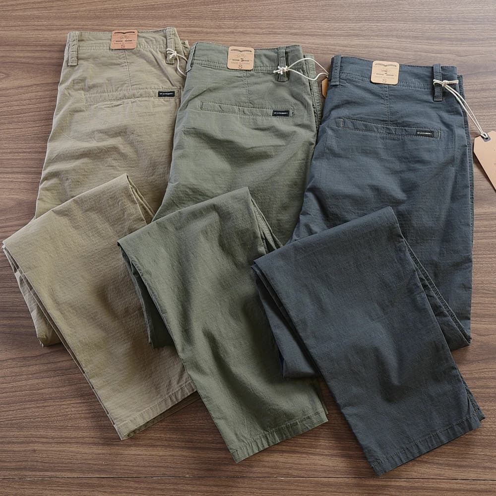 Summer New American Retro Thin Straight Leg Quick-drying Casual Pants Fashion Simple Breathable Loose Ankle-length Trousers