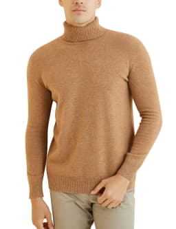 Knit Sweater for Men 100% Merino Wool Turtleneck Wool Sweater Fall Winter Warm Long Sleeve Pullover Male Korean Luxury Clothing
