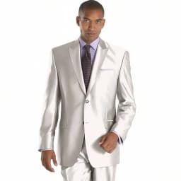 2022 New Arrival Mens Suits Groomsmen Peak Lapel Groom Tuxedos Shiny Silver Wedding Best Man Suit