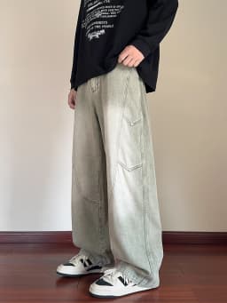Men's Straight Baggy Jeans Korean Fashion Elastic Waist Wide Leg Denim Pants 380g/m² Heavy Cotton Street Y2K Jeans Big Size 8XL