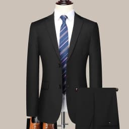 Suit (Blazer+Pants) Men's Fashion Business Outdoor Gentleman Trend Solid Color Casual Slim-fit Wedding Host Gentleman Suit S-6XL
