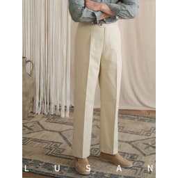 Summer lightweight casual cotton trousers, versatile and breathable,, mature, straight-leg, high-waisted pants for trendy