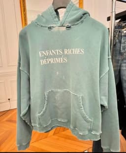 ER/D 24fw lake water Tiffany green destruction silhouette splash hoodie
