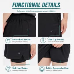Unisex 2in1 Running Shorts Quick Dry Gym Workout Activewear Double Layer Compression Liner Athletic Fitness Jogging Sweat Shorts