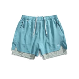 Unisex 2in1 Running Shorts Quick Dry Gym Workout Activewear Double Layer Compression Liner Athletic Fitness Jogging Sweat Shorts