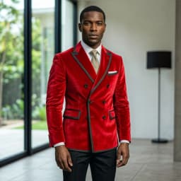 Velvet Double Breasted Groomsmen Suit for Men with Black Piping Lapel Slim Fit 2 Pieces Prom Wedding Tuxedo Formal Wear Style