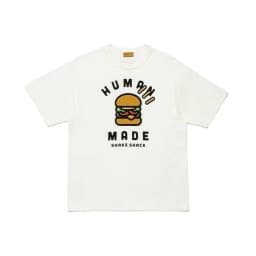 HUMANMADE Burger Print T-Shirt, Cotton Stretch Loose Tee, Street Summer Top for Couple Unisex