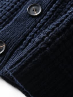Eu Vintage 100% Wool Chunky Knit Sweater for Men - Yama-otoko Style Autumn Winter Loose Fit Casual Shawl Collar Cardigan Coat