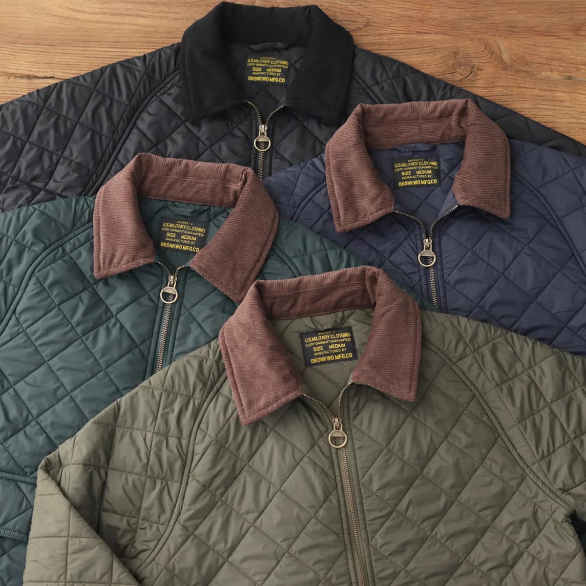 2024 Winter New American Retro Long Sleeve Lapel Dom Quilted Jacket Men's Simple 100% Polyester Thick Casual Multi-pocket Coat