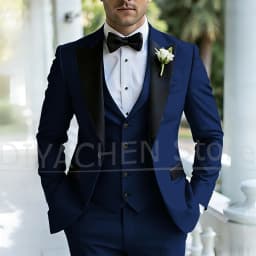 Men's Three Piece Tuxedo Suit Set Peak Lapel Formal Wedding Groom Party Outfits for Gentlemen Luxury Stylish Slim Male Suit