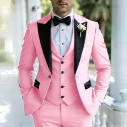 Men's Three Piece Tuxedo Suit Set Peak Lapel Formal Wedding Groom Party Outfits for Gentlemen Luxury Stylish Slim Male Suit