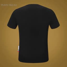 PLEIN SKULL Heavy Industry Embroidered Men's Fashion Short Sleeve Top Summer Gothic Fitness T-shirt Breathable Casual Sports Tee