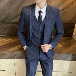 Suits (blazer+ Vest + Pants) Men Fashion Business Casual Hosts Slim-fit Gentleman Wedding Work Mens Suits 3 Piece M-5XL