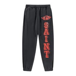 24ss Saint Washed Red Angel Printed Women Men Sweatpants Trousers Loose Fit Joggers Men Pants Sweatpants