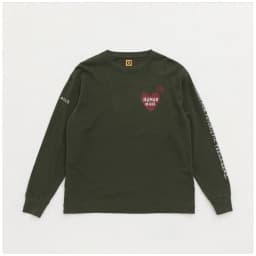 HUMAN MADE Heart Letter Print Long Sleeve T Shirt Crewneck 100% Cotton Unisex