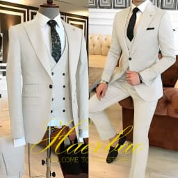 Navy Blue Men's Suit Business Workwear Formal Party Tuxedo Groom Wedding (Jacket Vest Pants) 3-piece Set 2023 Customized