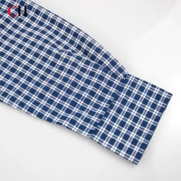 CH Mens Essential Lapel Subtle Letter Embroidery Full Grid Long Sleeve Shirt Office Casual Dual Use Top