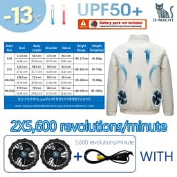 G-MACHT Men Summer Anti-Heat Cooling Shirt With 4 Fans Air Condition Clothes Short Sleeve Sun Protection Outdoor Work Wear