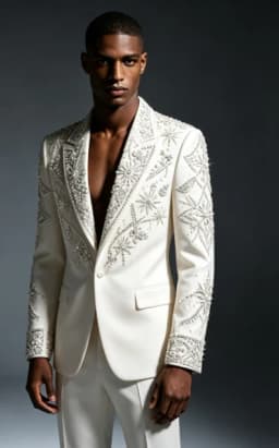 Customized Crystal Jewelry Men Suit Luxury Sequin Gem For Evening Groom Male Prom Party Elegant Blazer 2 Pieces Set Tuxedos Slim