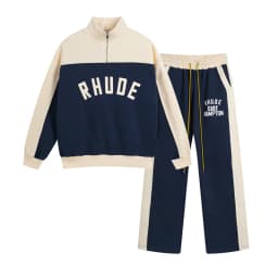 Red New Style American-style Sport Casual Rhude Suit High-quality Fleece Sport Suit Stock
