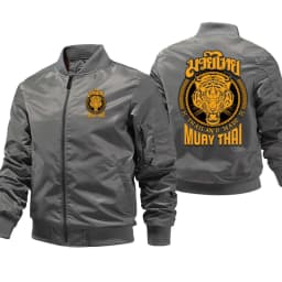 Muay Thai Tiger Bomber Jacket Men Thick Winter Coats Printed Warm Air Pilot Windbreaker Zipper Jackets Hombre Dropshipping