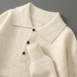 POLO Collar 100% Pure Mink Cashmere Knitted Sweater Men's Lapel Loose Knot Needle Pullovers Business Casual Warm Tops Base Shirt