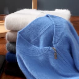 Winter New Mink Wool Cardigan Men's Round Neck Thickened Zipper Coat Business Casual Knitted Cashmere Sweater
