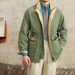 Gentry Multi-Pocket Drawstring Waist Retro Hunting Jacket M65 Casual Collar Jacket Trendy Men