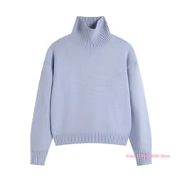 2026 new hot Half High Neck Knitted Jumper Women Slim Stretch Long Sleeve Basic Commuter Layering Warm Sweater Tops