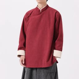 Autumn Winter Chinese Style Stand-up Collar Slanted Hanfu Jacket Loose Tang Jacket Chinese Retro Kung Fu Tai Chi Jacket Mens Top