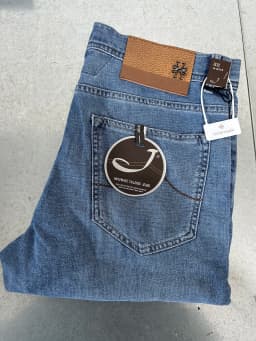 OECHSLI Jeans Thin Cotton Men 2026 Spring Summer new fashion embroidery mid-rise comfortable straight Big size 29-40 long Pants