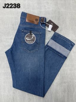 OECHSLI Jeans Thin Cotton Men 2026 Spring Summer new fashion embroidery mid-rise comfortable straight Big size 29-40 long Pants
