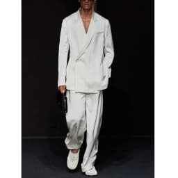 White Notch Lapel One Button Men Suits 2 Piece Chic Smart Casual Travel Outfits Fashion Wedding Tuxedo Loose Costume Homme 2024
