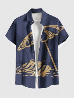Summer Plus Size Men's Shirt 3D Print Hawaiian Shirts Button Up Beach Vacation Shirts Short Sleeve Shirts Casual Shirts For Men