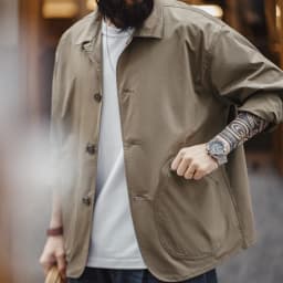 Maden French Vintage Work Jacket Men's Coffee Notch Lapel Casual Single Breasted Coat Slant Pockets Outwear for Spring and Fall