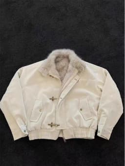 Bomber jacket for men and women thickened wool inner American aircraft buckle fashion stand-up collar parka retro jacket